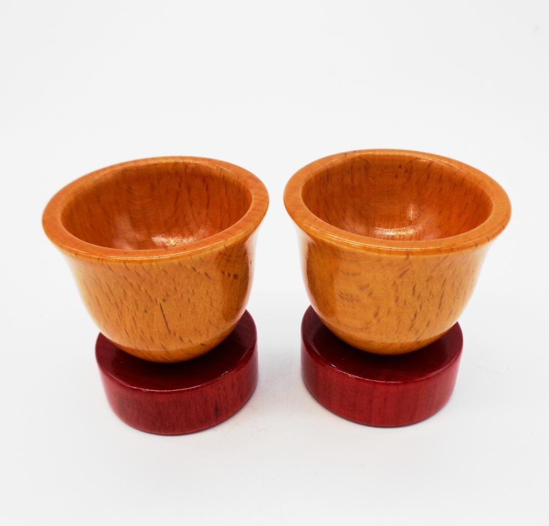 〖エットーレ・ソットサス〗Alessi Twergiシリーズ木製エッグカップ①