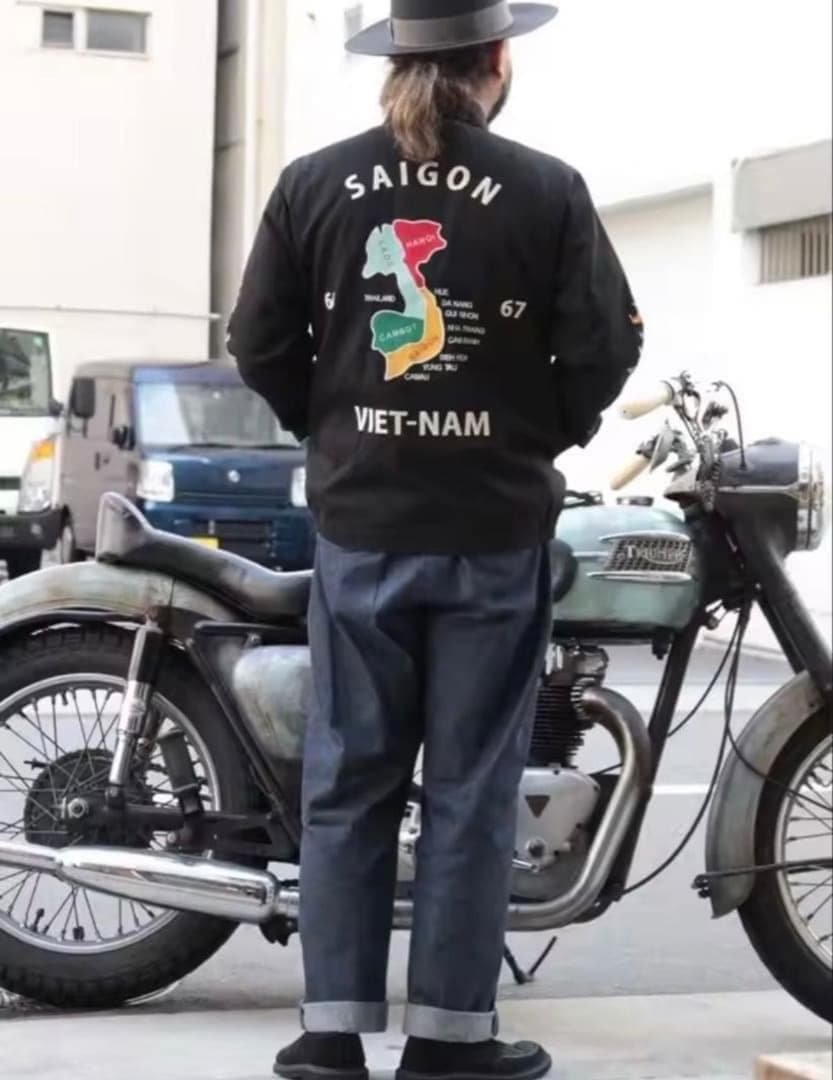 復刻ベトジャン スーベニアジャケット60's 70's 黒XL