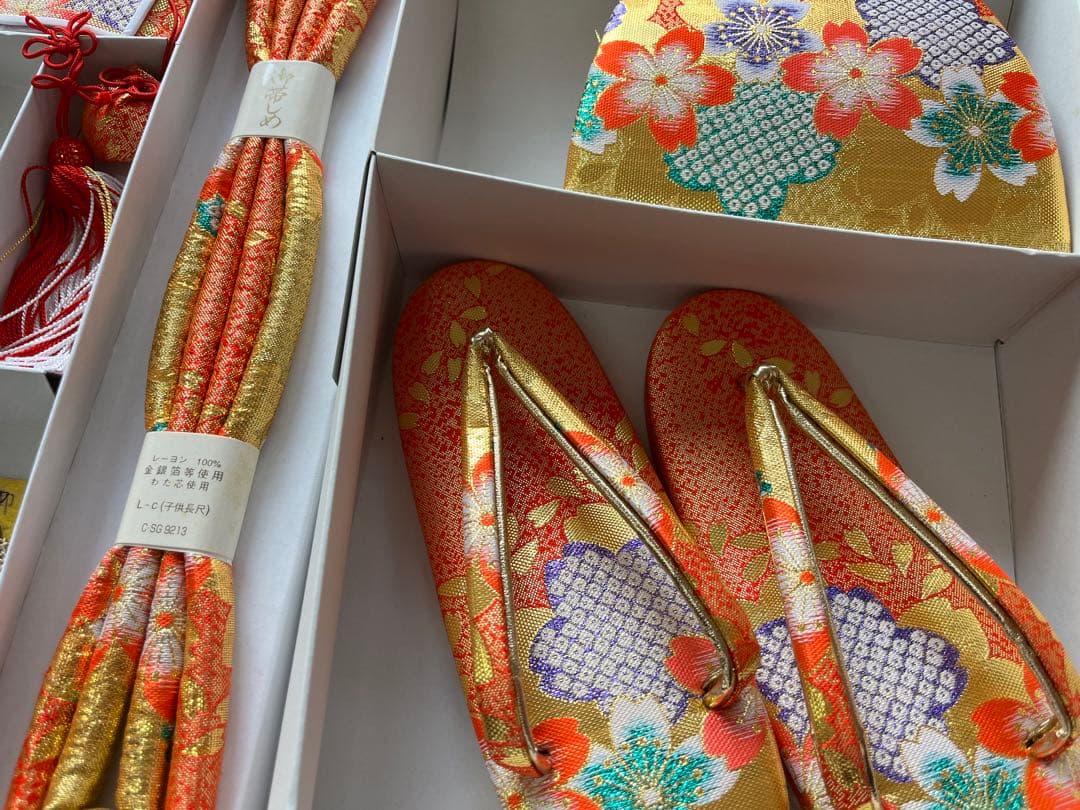 新品★ 未使用きれい　七五三　はこせこセット　6点　女の子　C12