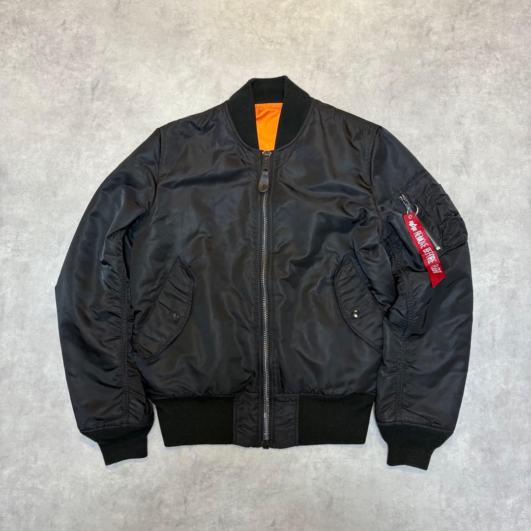 ALPHA INDUSTRIES MA-1 ブラック S フライトジャケット
