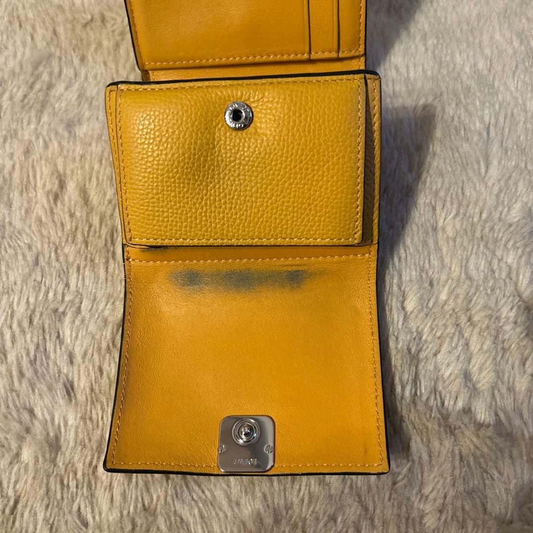 LOEWE イエロー 三つ折り財布