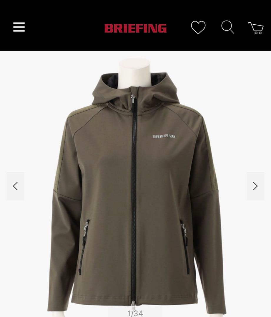 新品未使用BRIEFING フード付きジャケット オリーブ