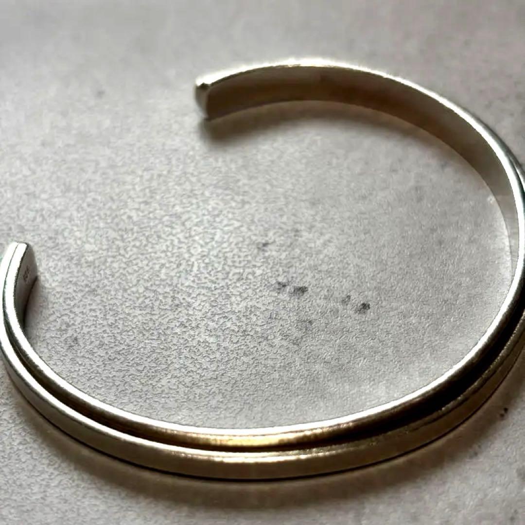 カレンシルバー カレン族 シルバーバングル 細身バングル 高純度98% シンプル