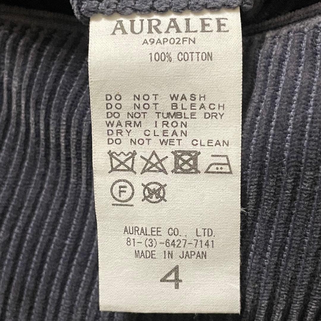 AURALEE ウォッシュドコーデュロイテーパードスラックス パンツ