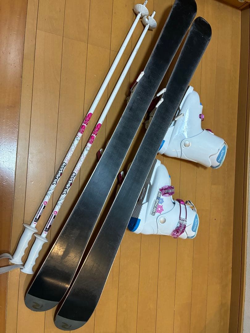 美品スキーセット ロシニョール110cm靴21cm身長105〜125cm用