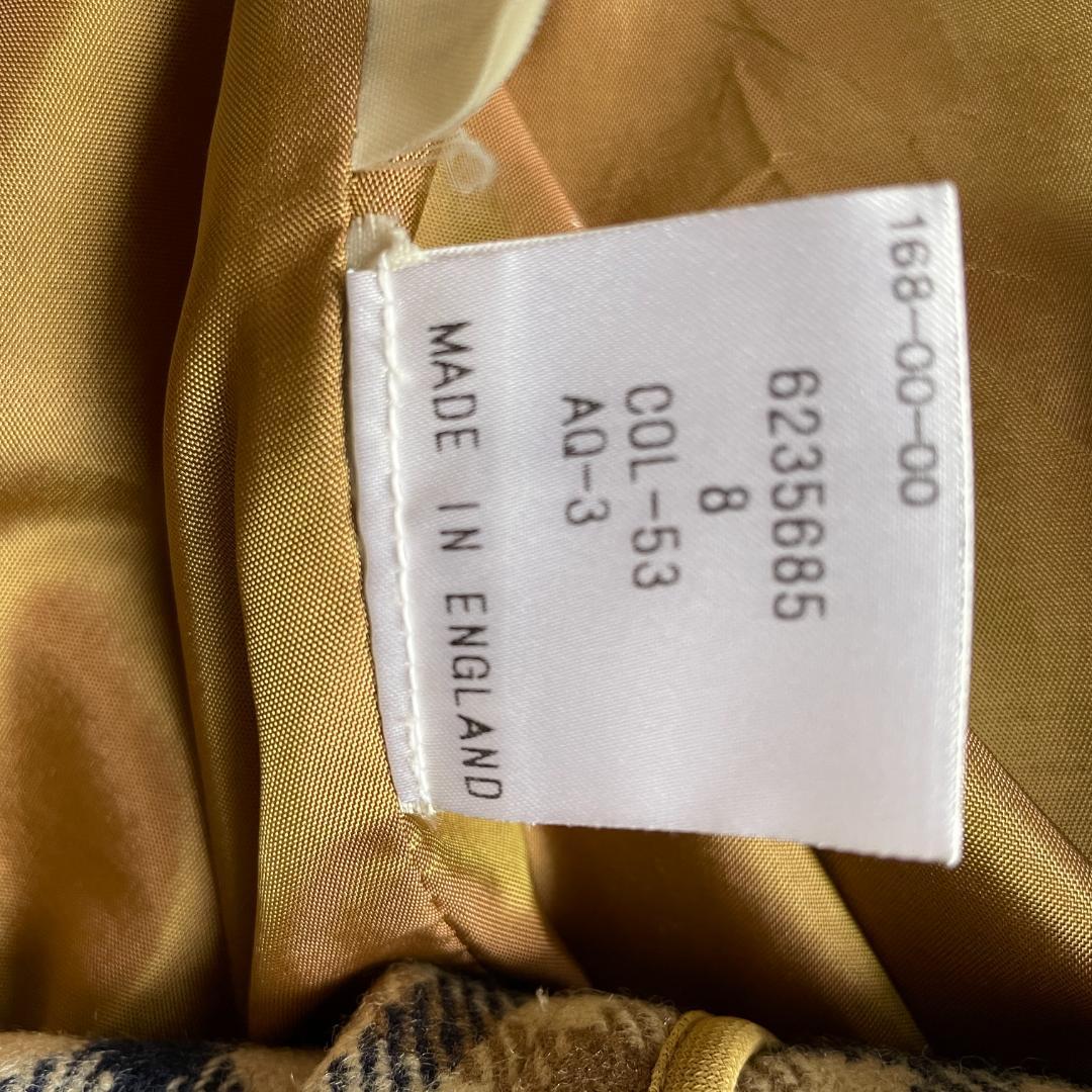 A M 英国製 アクアスキュータム チェックライナー付ステンカラーコート