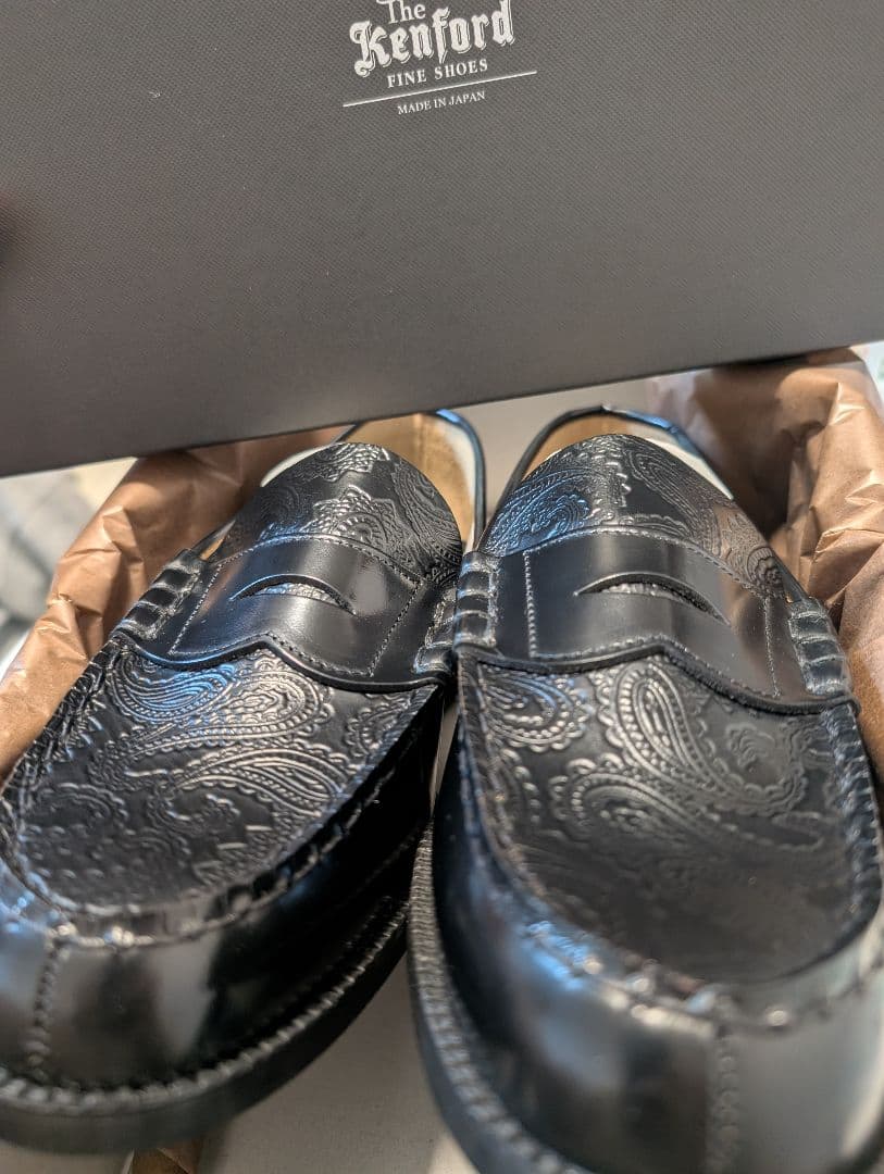 kenford fine shoesケンフォード ペイズリー ローファー25.5