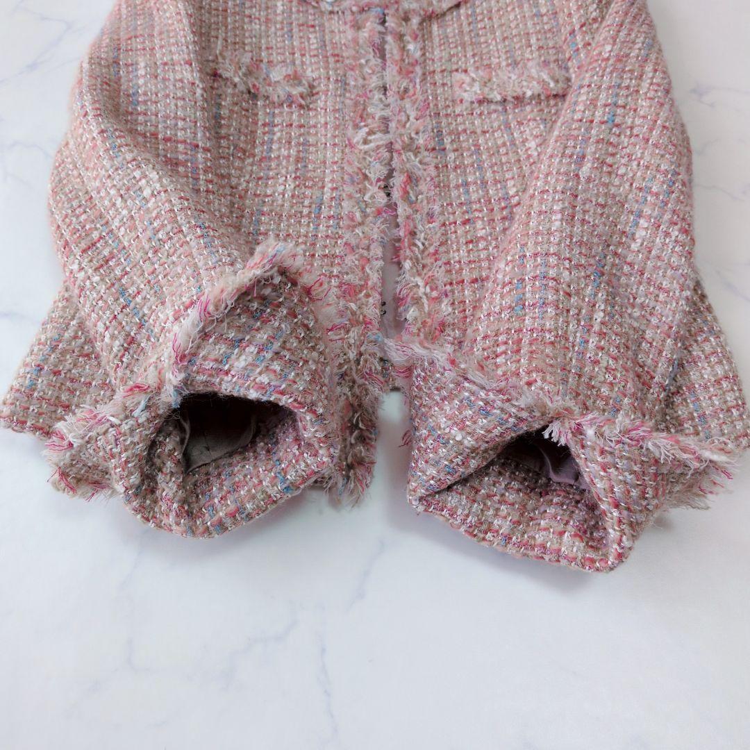 美品✨️ANAYI アナイ ノーカラージャケット ツイード ウール混 36