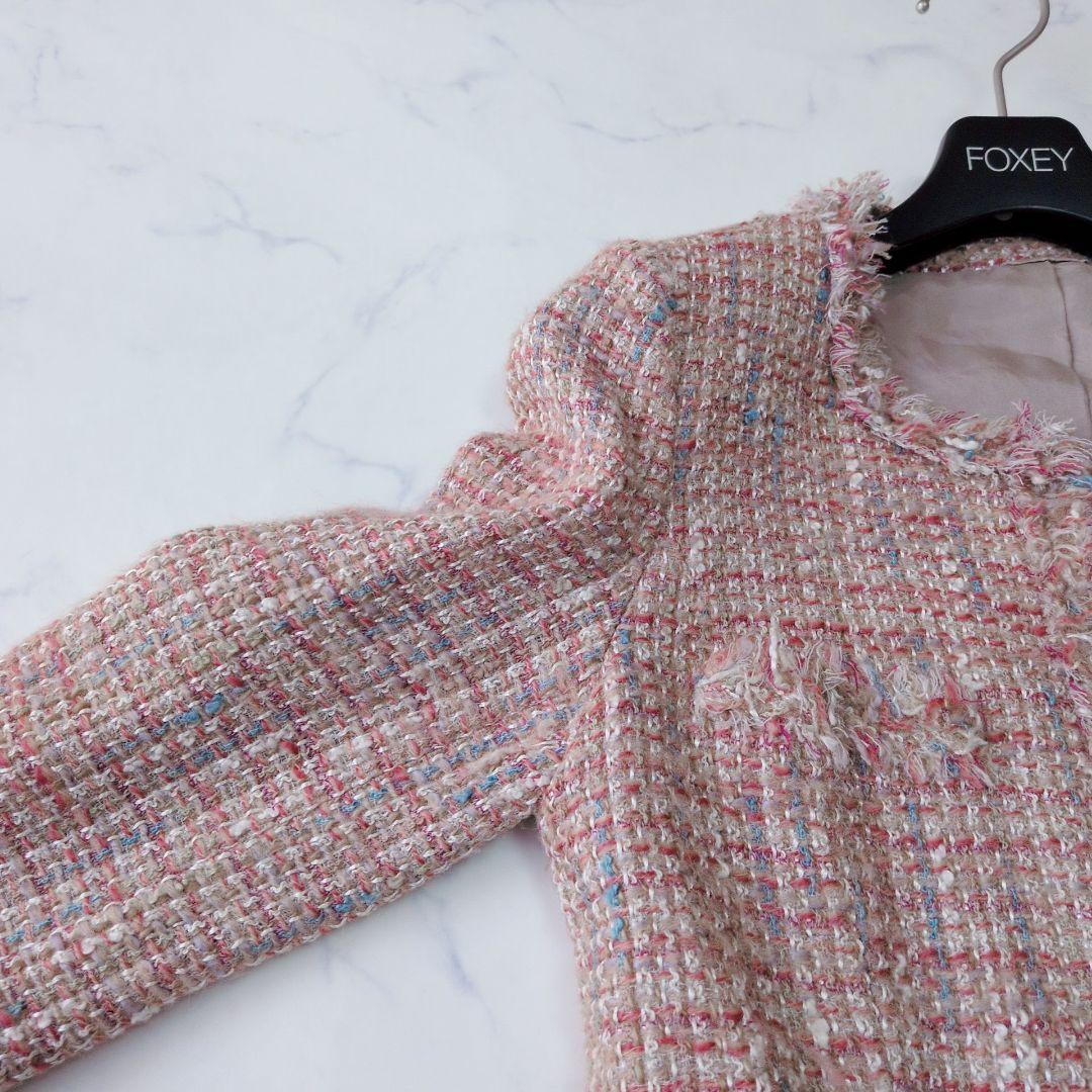 美品✨️ANAYI アナイ ノーカラージャケット ツイード ウール混 36