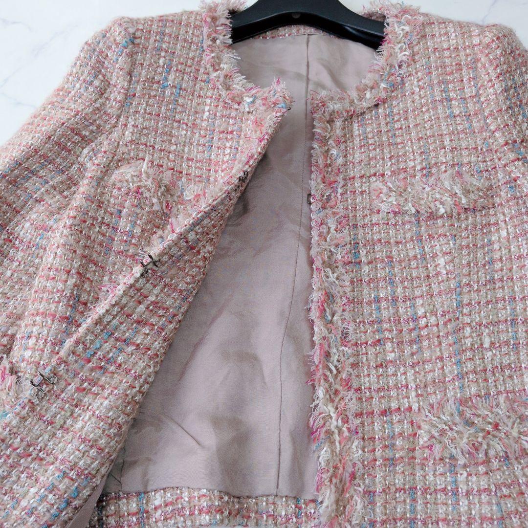 美品✨️ANAYI アナイ ノーカラージャケット ツイード ウール混 36