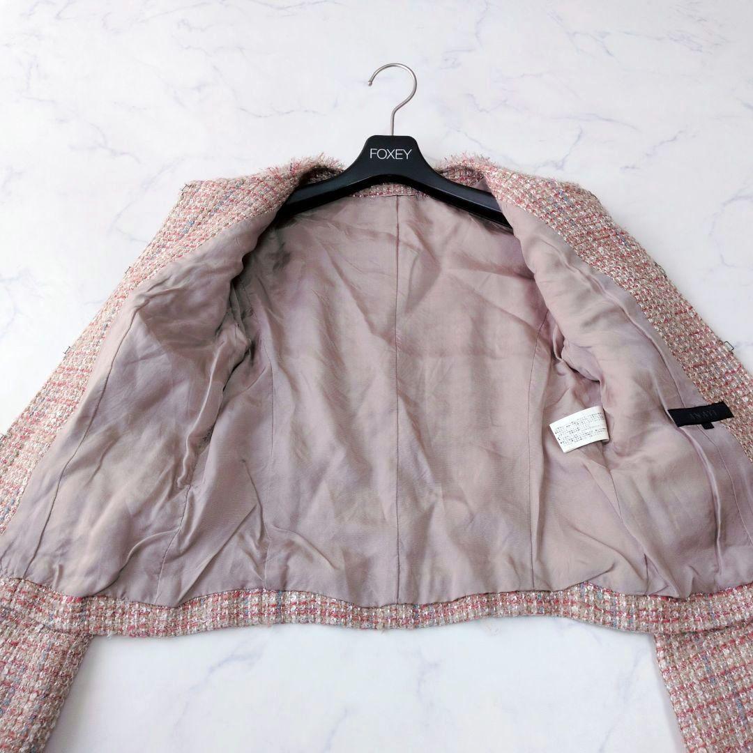 美品✨️ANAYI アナイ ノーカラージャケット ツイード ウール混 36