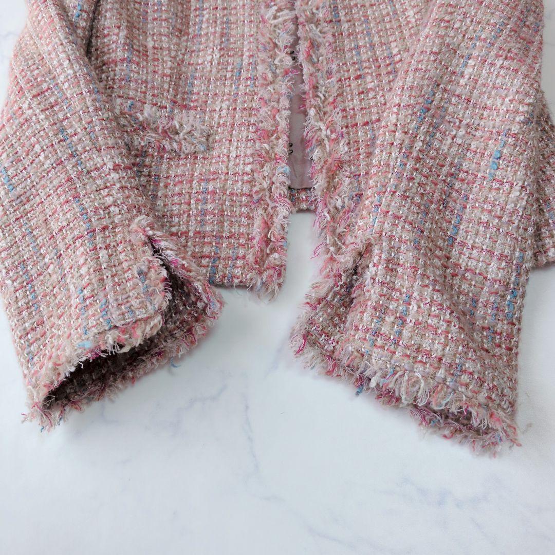 美品✨️ANAYI アナイ ノーカラージャケット ツイード ウール混 36