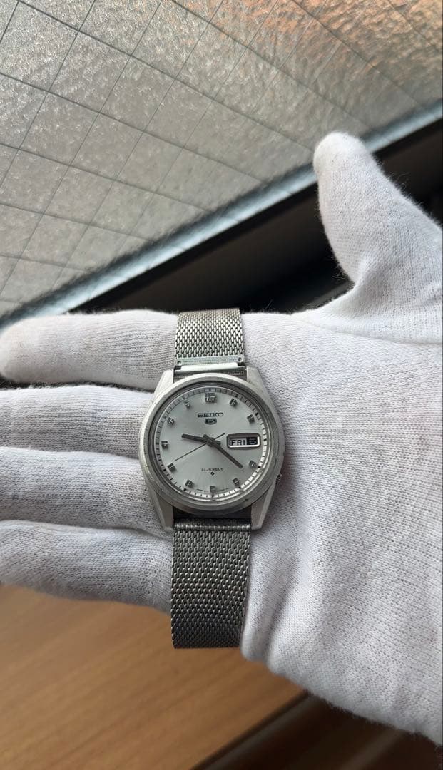 SEIKO 5 ⭐️自動巻き ⭐️ヴィンテージ ⭐️シルバーダイヤル ⭐️最安値