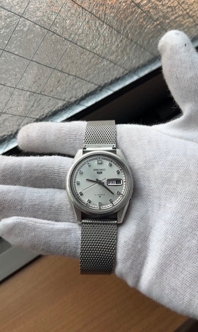 SEIKO 5 ⭐️自動巻き ⭐️ヴィンテージ ⭐️シルバーダイヤル ⭐️最安値