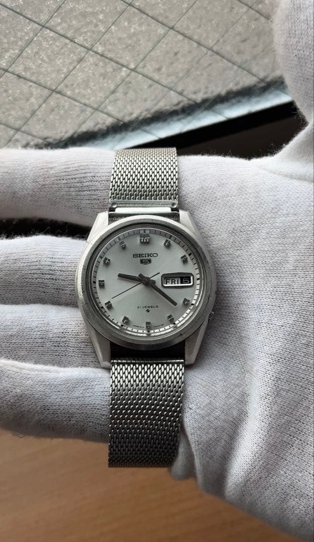 SEIKO 5 ⭐️自動巻き ⭐️ヴィンテージ ⭐️シルバーダイヤル ⭐️最安値