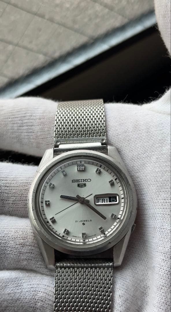 SEIKO 5 ⭐️自動巻き ⭐️ヴィンテージ ⭐️シルバーダイヤル ⭐️最安値