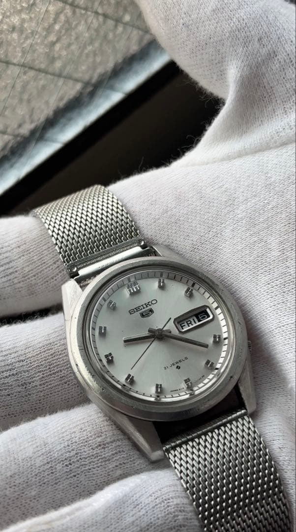 SEIKO 5 ⭐️自動巻き ⭐️ヴィンテージ ⭐️シルバーダイヤル ⭐️最安値