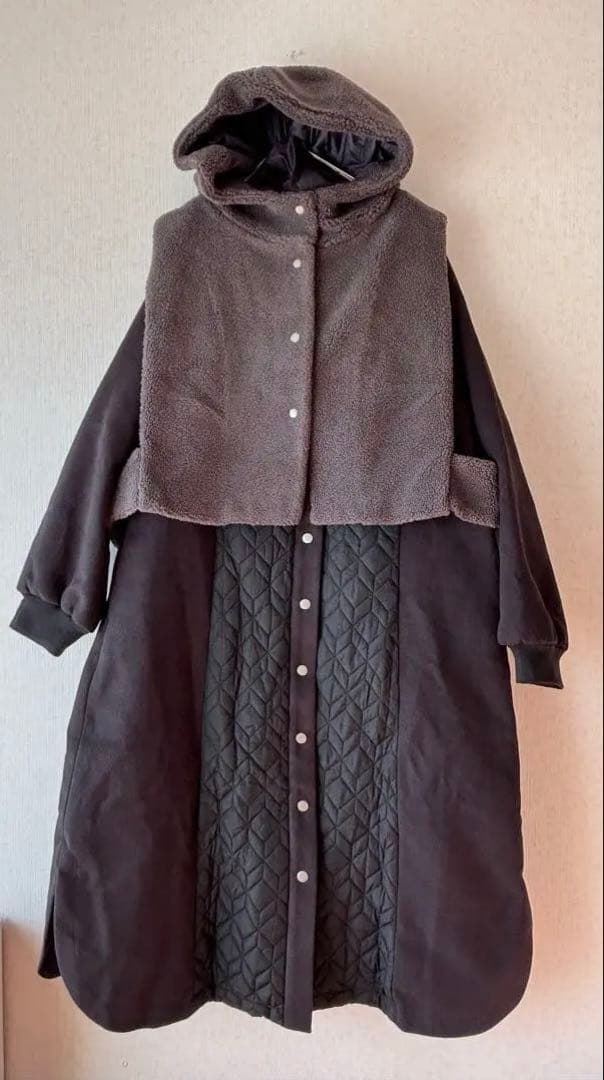 セール❤️【新品】kOhAKUコハク コート&ベスト〈2〉LL3L 可愛い♥︎黒系