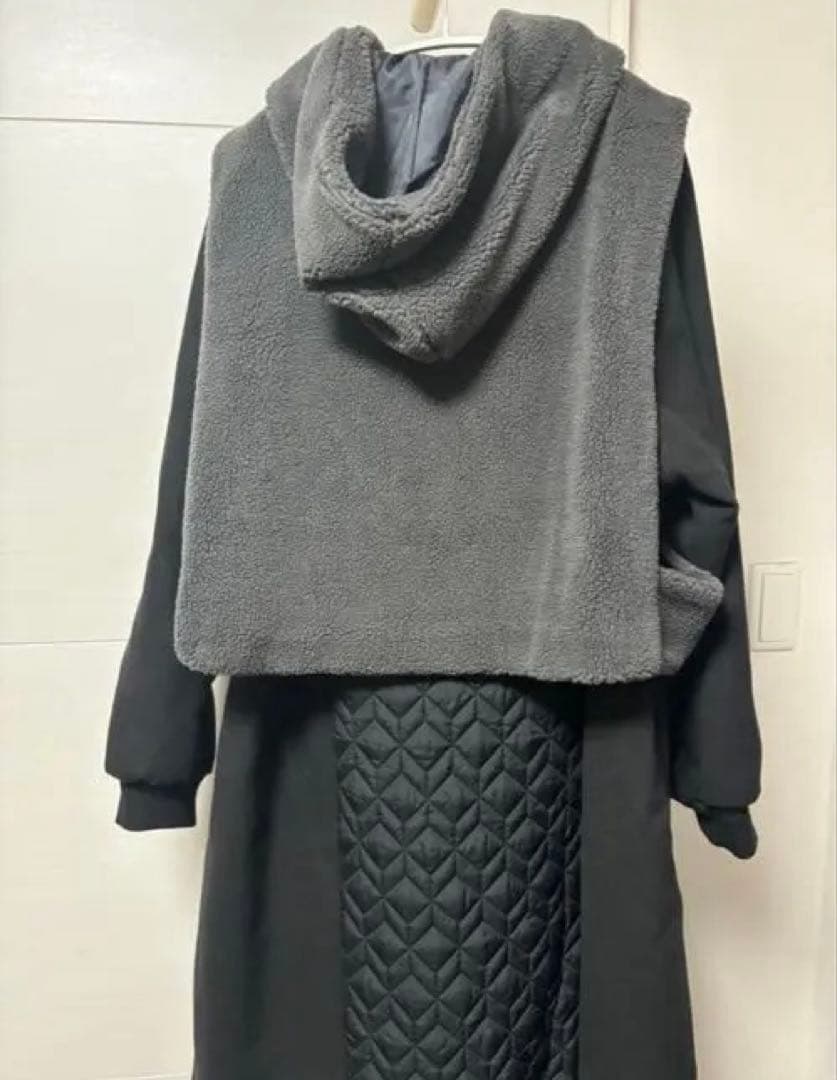 セール❤️【新品】kOhAKUコハク コート&ベスト〈2〉LL3L 可愛い♥︎黒系