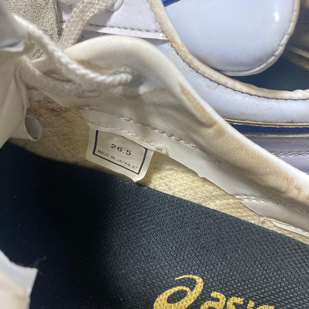 k*e様 asics スパイクシューズ 26.5cm ホワイト/ブルー
