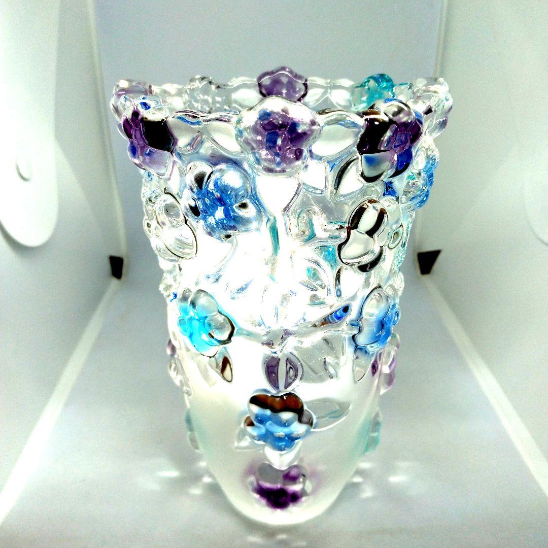 新品ParisVetoroエッチングカボションクリスタル花瓶花器江戸切子薩摩切子