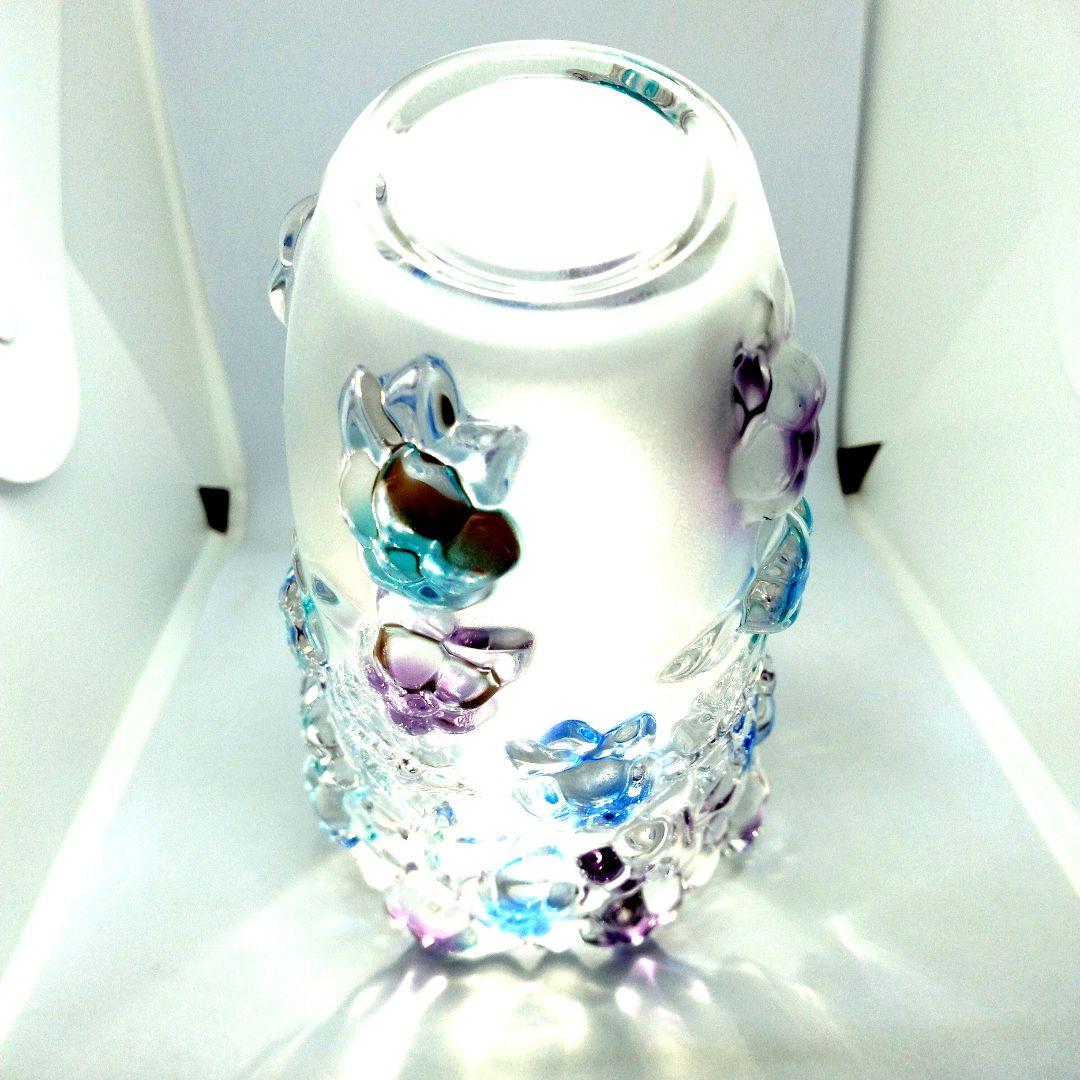 新品ParisVetoroエッチングカボションクリスタル花瓶花器江戸切子薩摩切子