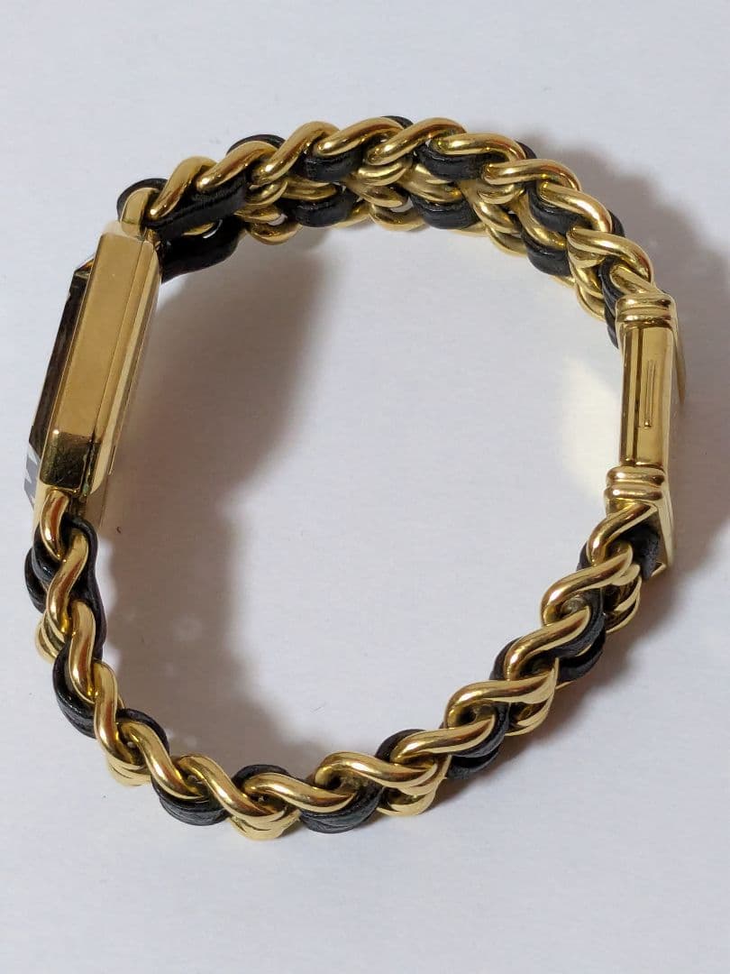 美品　CHANEL　プルミエールＬ ゴールド×ブラック レディース　腕時計