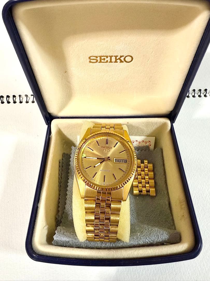 SEIKO 5自動巻き時計 ゴールド