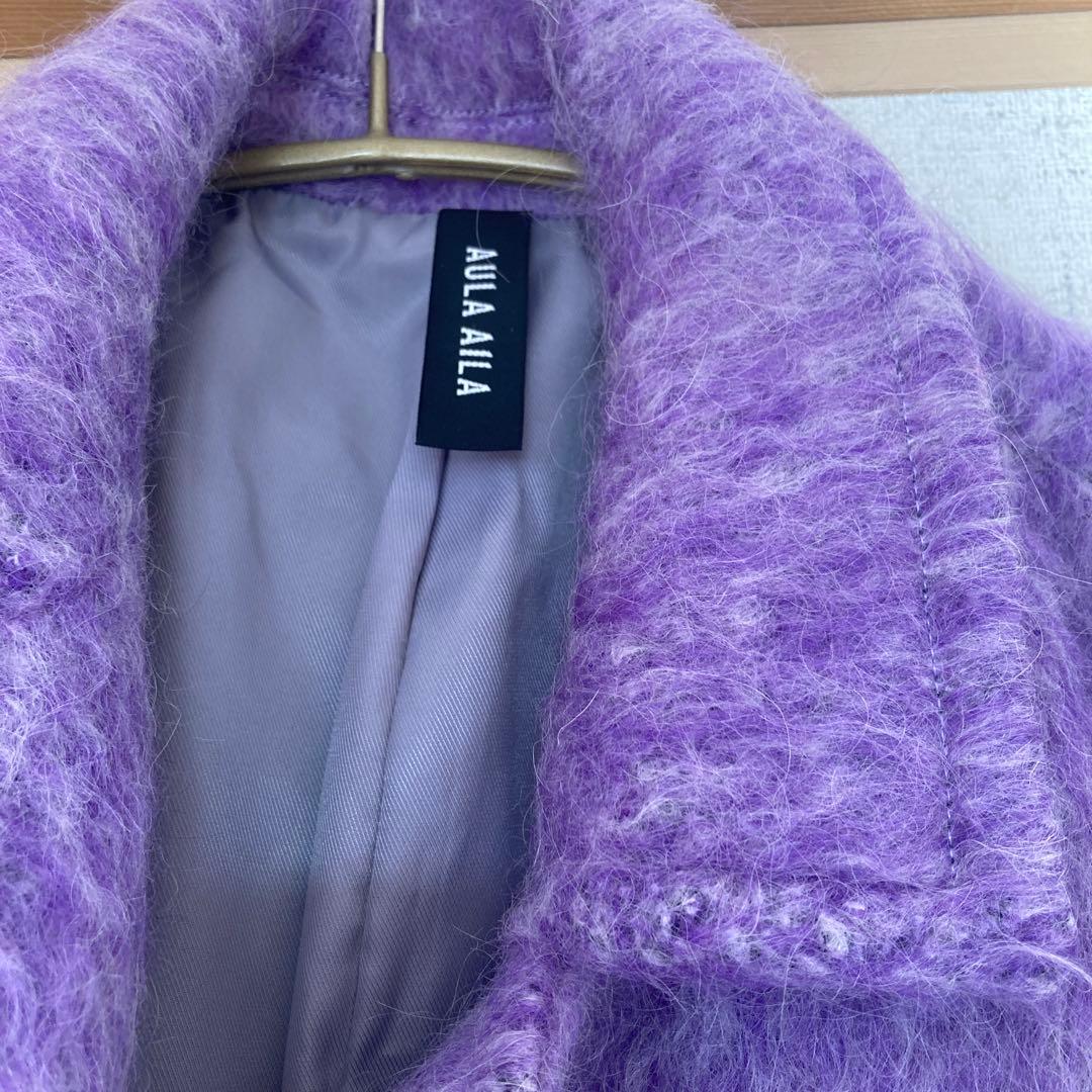 アウラアイラ 2023 パープルチェスターコート　未使用品