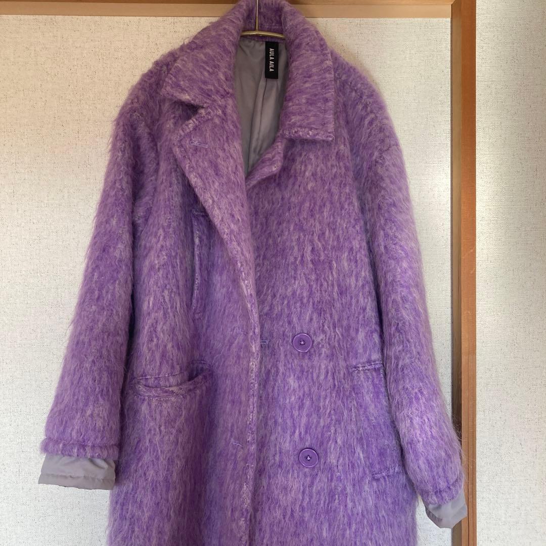 アウラアイラ 2023 パープルチェスターコート　未使用品