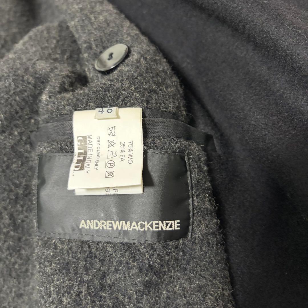 ANDREW MACKENZIE イタリア製 ウールコート ベルト付き　46