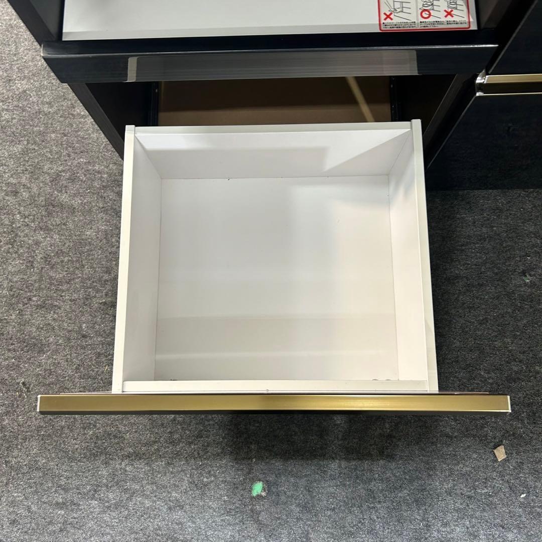 食器棚 キッチンボード 幅92cm ダラス オープンボード ブラック d3868