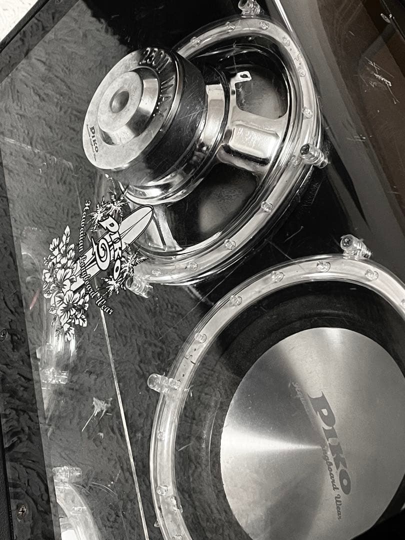 Piko 年代物ウーファー8inch LEDネオン風リング付き ターミナル抜き