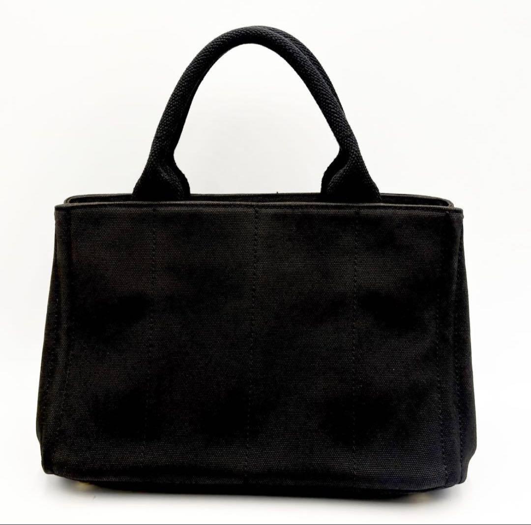 人気✨PRADAトートバッグ 2way カナパ Sサイズ 黒 ゴールド金具