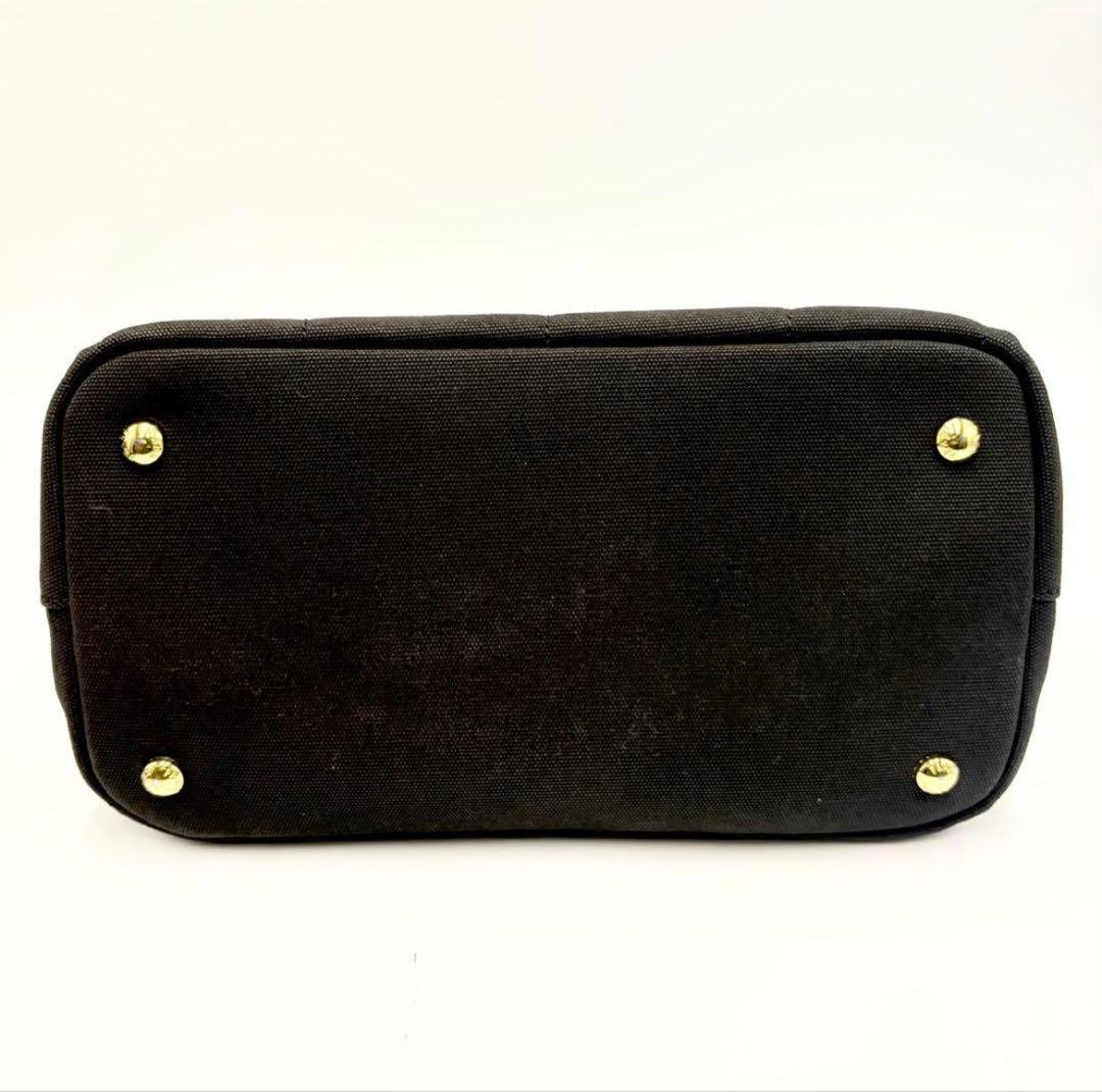 人気✨PRADAトートバッグ 2way カナパ Sサイズ 黒 ゴールド金具