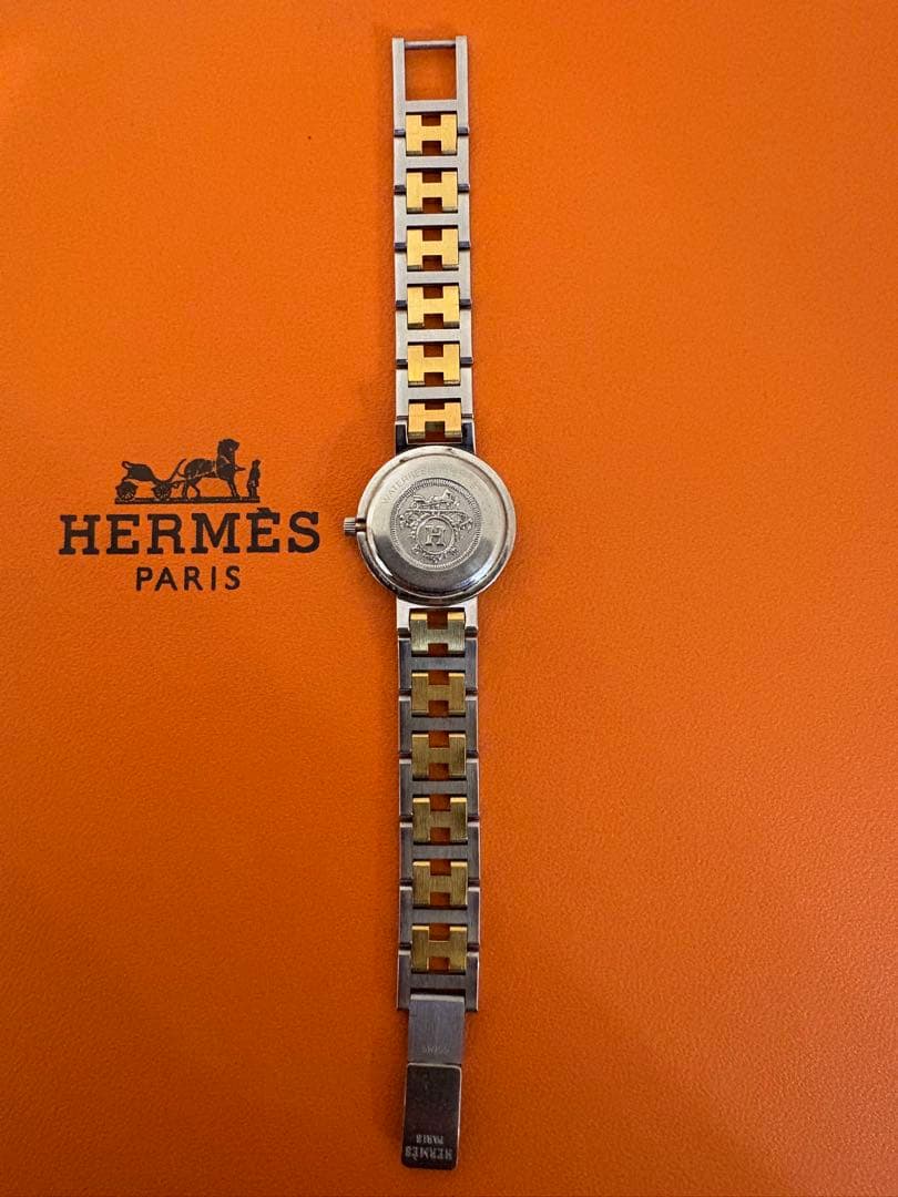 エルメス時計/極美品クリッパー/電池交換済み/新品仕上げ正常稼働品/レディース