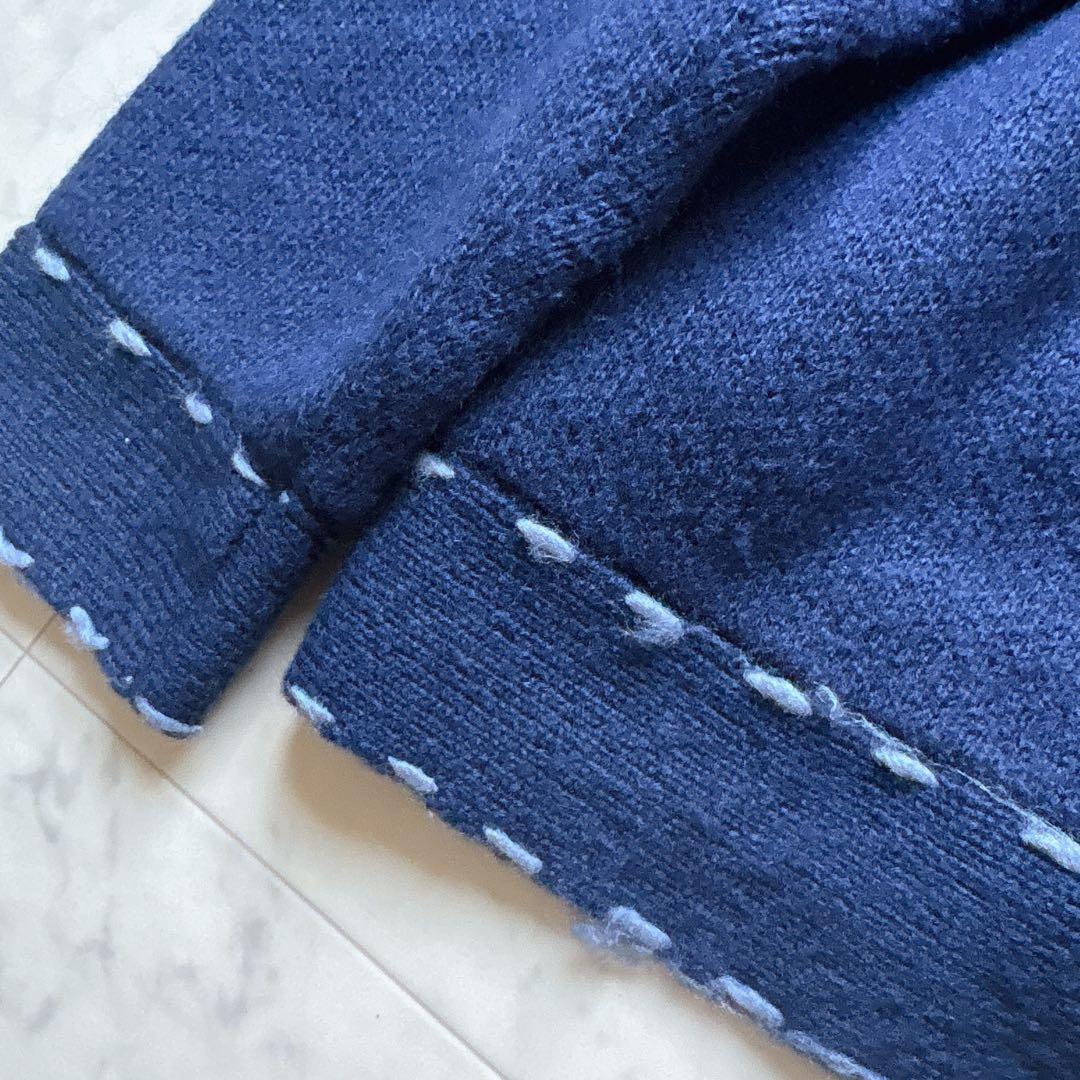 ジャーナルスタンダード　ハンドステッチブラッシュド カーディガン　ネイビー