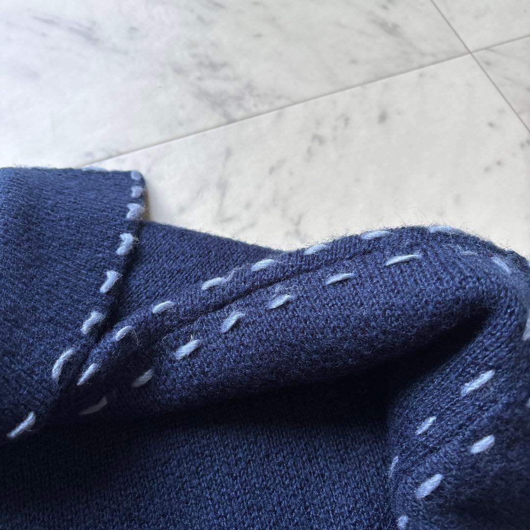 ジャーナルスタンダード　ハンドステッチブラッシュド カーディガン　ネイビー