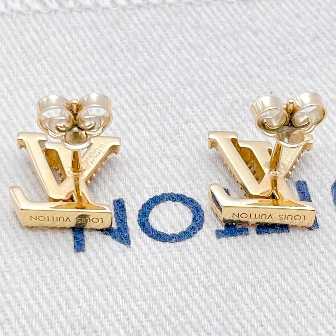 LOUIS VUITTON ピアス　アイコニック　ストラス　ストーン　ゴールド