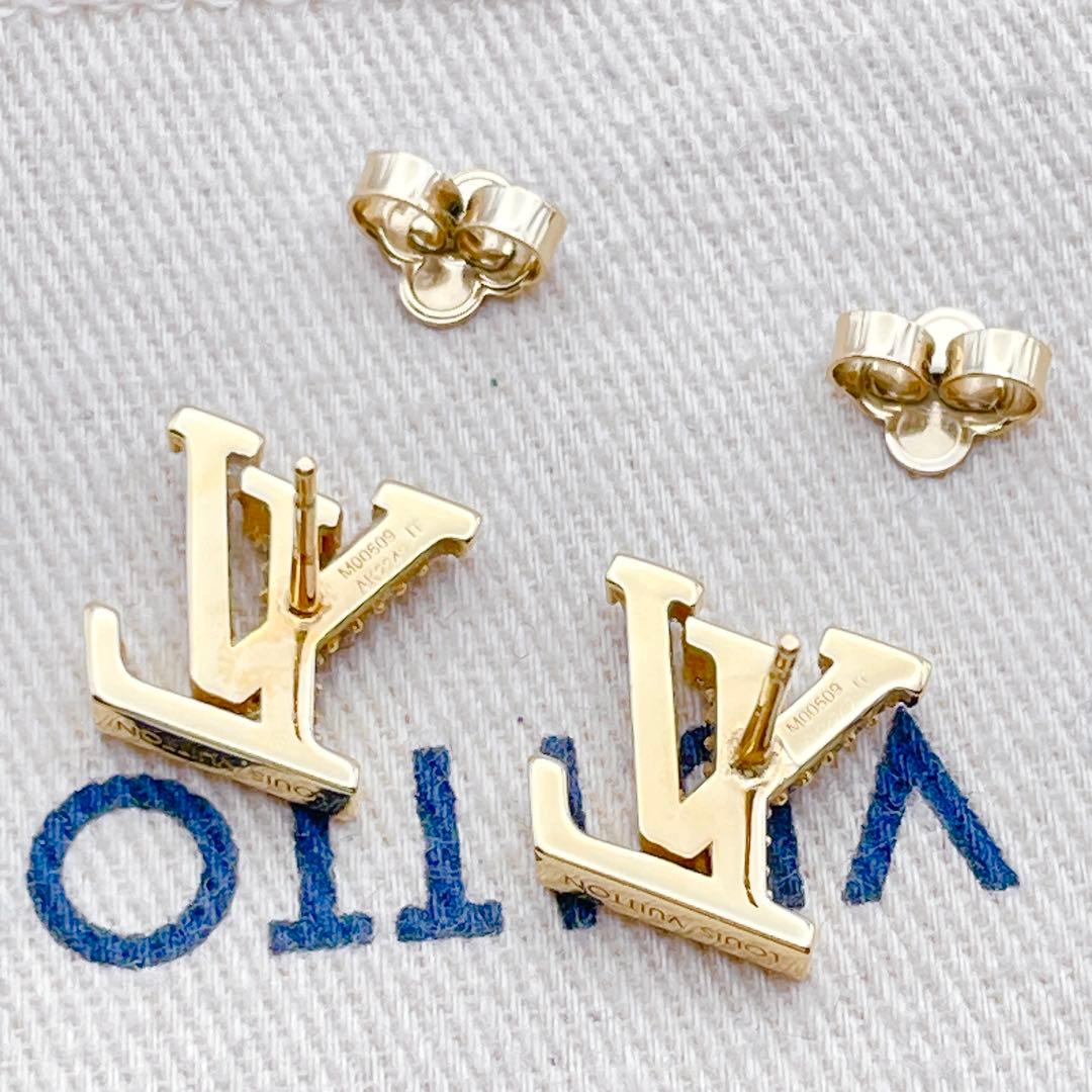 LOUIS VUITTON ピアス　アイコニック　ストラス　ストーン　ゴールド