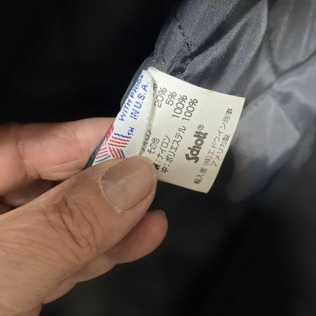 Schott ブラック ウール シングルピーコート サイズ40ジントニック