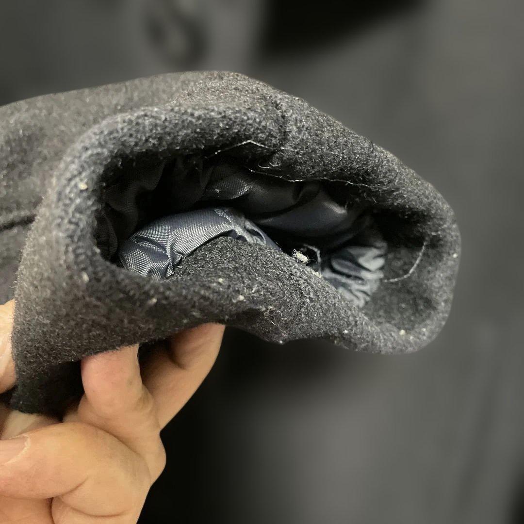 Schott ブラック ウール シングルピーコート サイズ40ジントニック