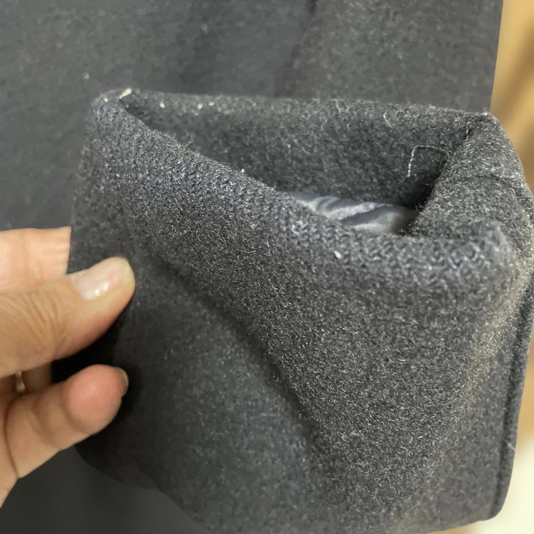 Schott ブラック ウール シングルピーコート サイズ40ジントニック