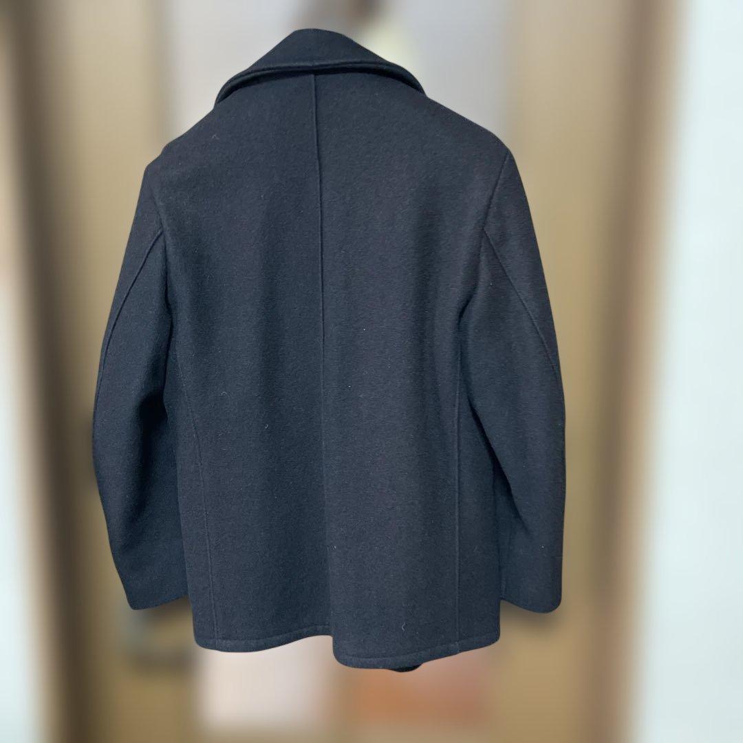 Schott ブラック ウール シングルピーコート サイズ40ジントニック