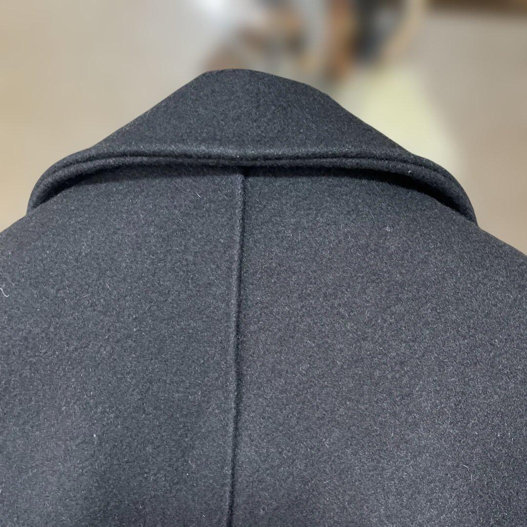 Schott ブラック ウール シングルピーコート サイズ40ジントニック