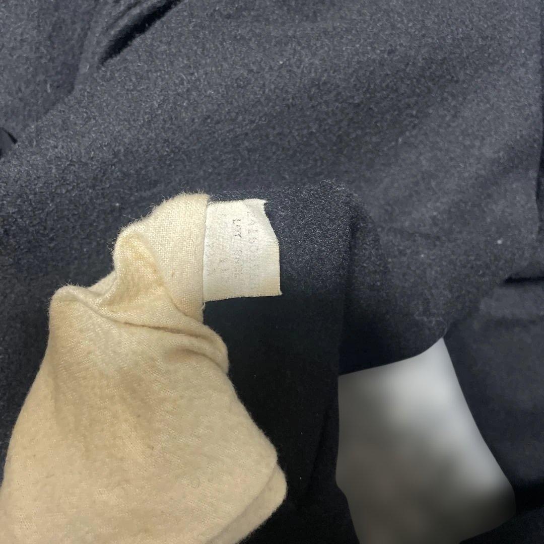 Schott ブラック ウール シングルピーコート サイズ40ジントニック