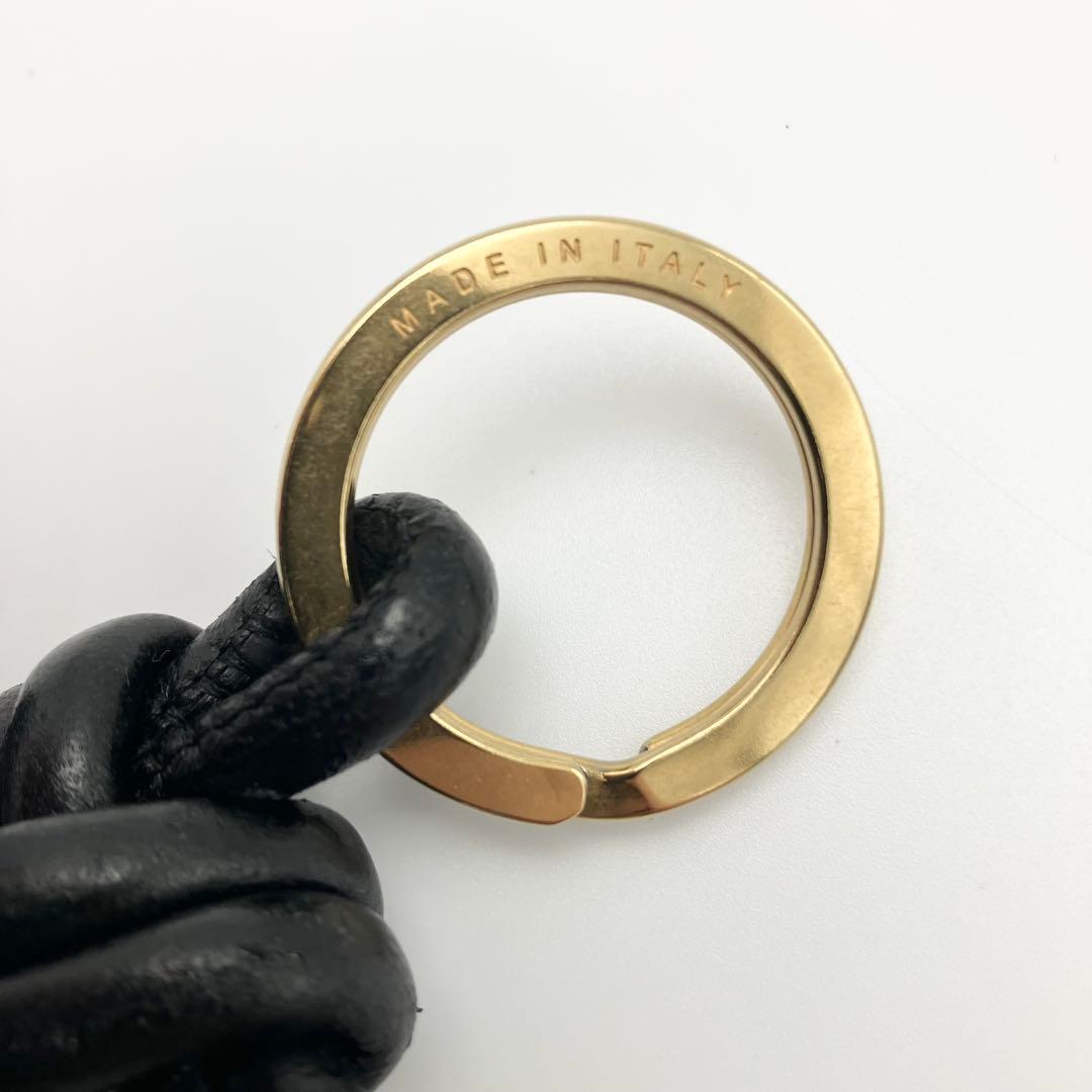 ボッテガ キーリング キーホルダー トライアングル リング ゴールド金具 黒
