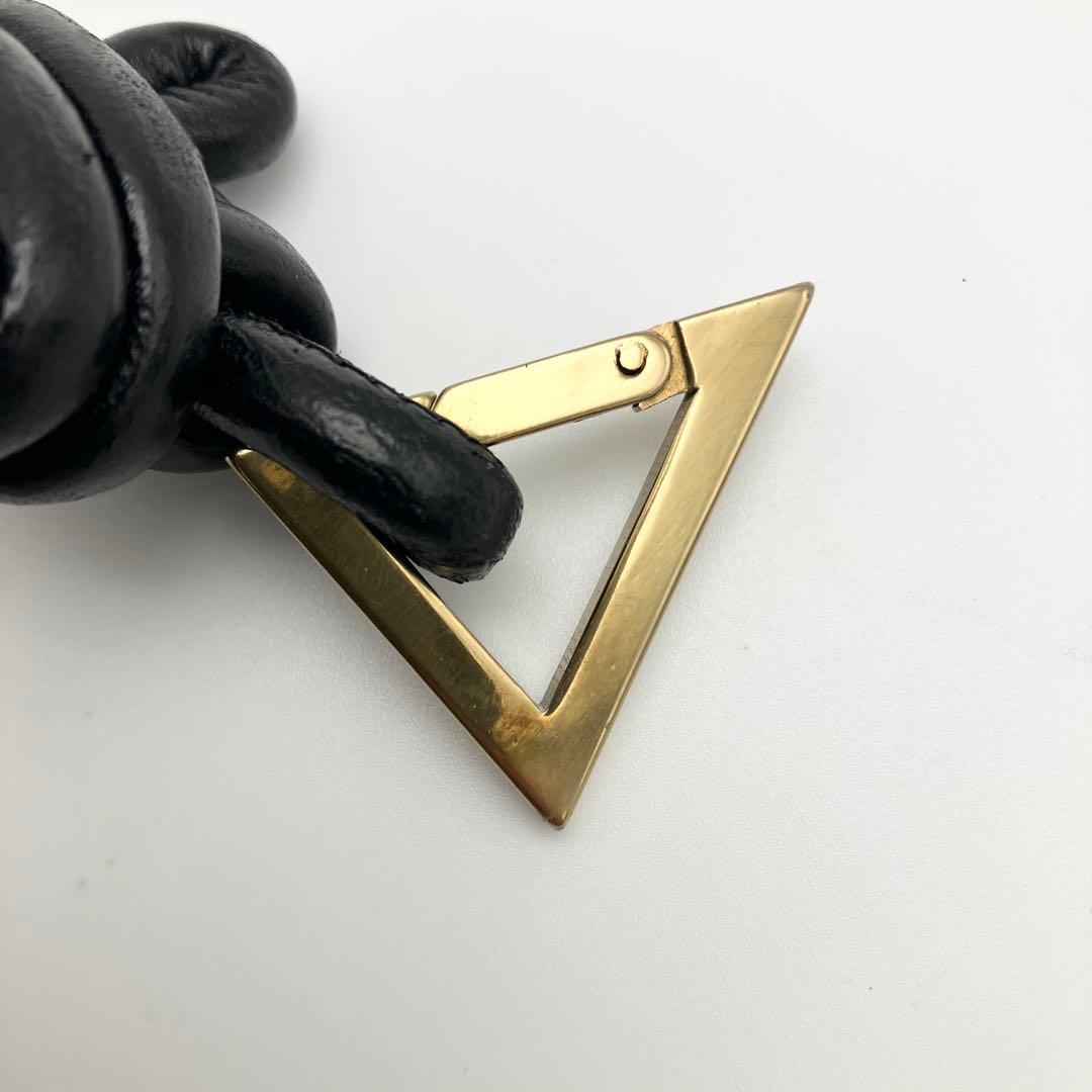 ボッテガ キーリング キーホルダー トライアングル リング ゴールド金具 黒