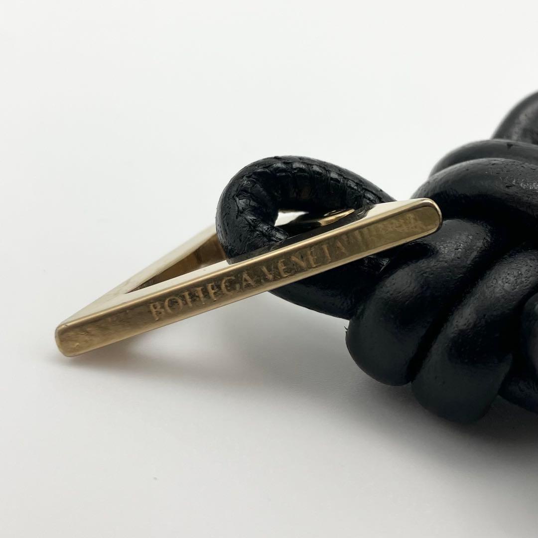 ボッテガ キーリング キーホルダー トライアングル リング ゴールド金具 黒