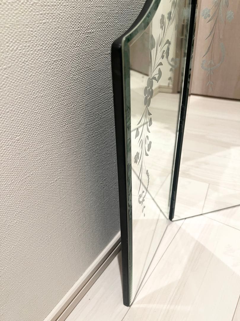 【美品】ローラアシュレイLaura Ashley エリーゼトリプルミラー 三面鏡